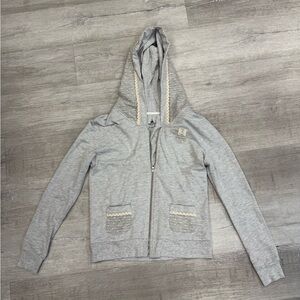 Disney Parks Gray Polka Dot Zip Up Hoodie - Size M
